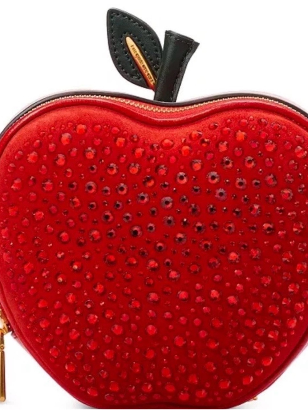 Kate Spade Big Apple Red Embellished 3D Chain Strap NWT Poppy Field Gift Boxed